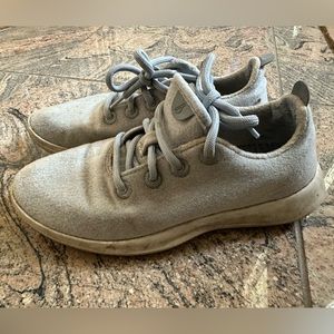 Selling used Allbirds in light blue.